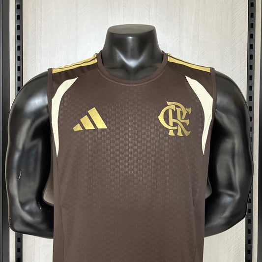 Camisa Regata Flamengo Treino Marrom 26/27 Torcedor