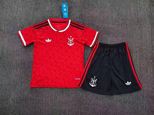Kit Infantil Flamengo uniforme 3 26/27 Conjunto Unissex