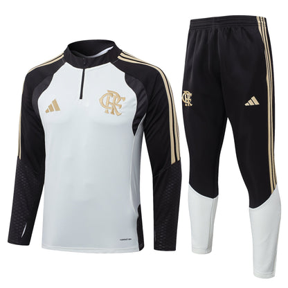 Conjunto Agasalho Flamengo Bege 26/27