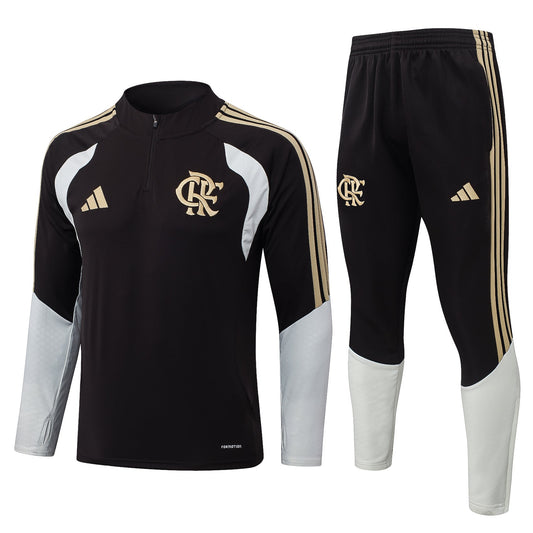Conjunto Agasalho Flamengo Marrom 26/27
