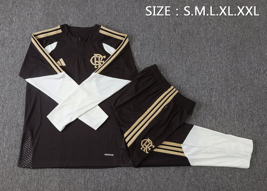 Conjunto Agasalho Flamengo Marrom 26/27