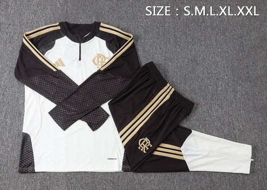Conjunto Agasalho Flamengo Bege 26/27